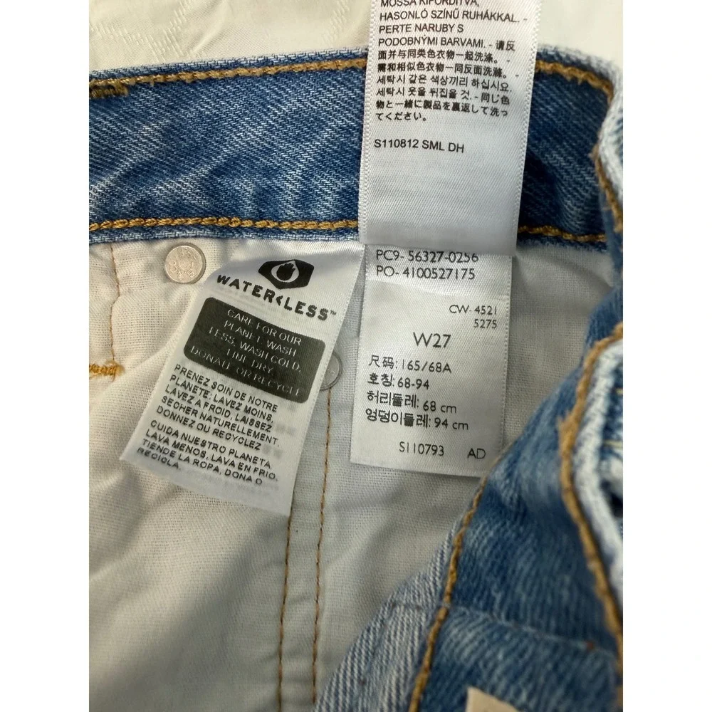 Levi's‎ 501 High Rise Cut Off Denim Shorts Womens 27 Light Mid Wash Button Fly